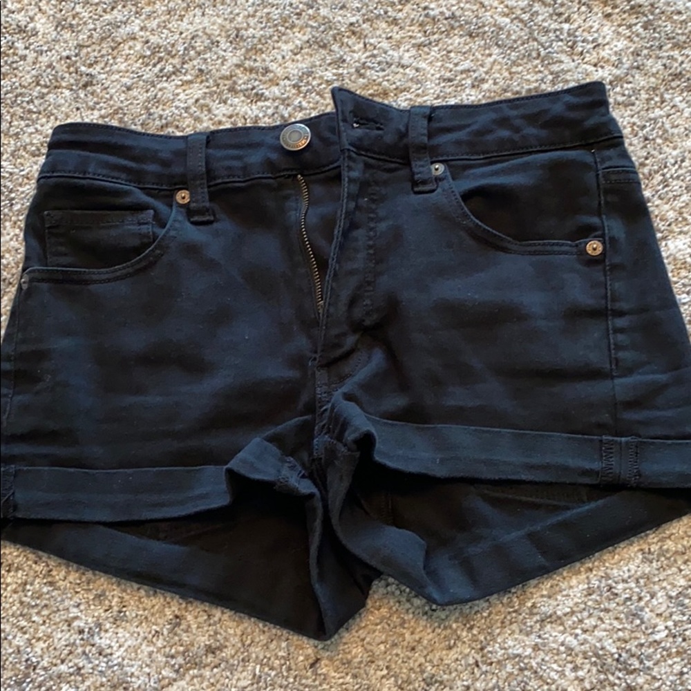 American Eagle High waisted Black Denim Shorts